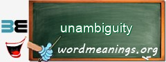 WordMeaning blackboard for unambiguity